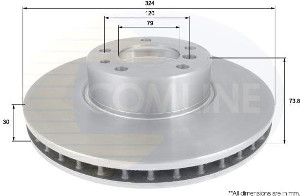 Brake Disc COATED ADC1735V - image 2