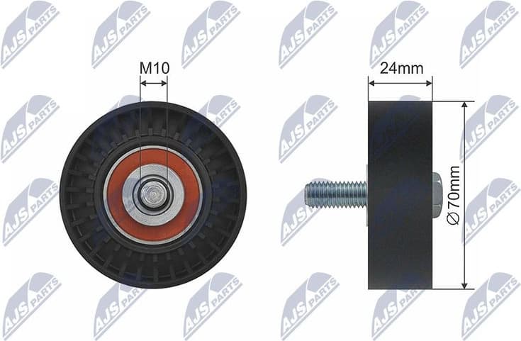 Deflection Pulley/Guide Pulley, V-belt RNK-FR-043