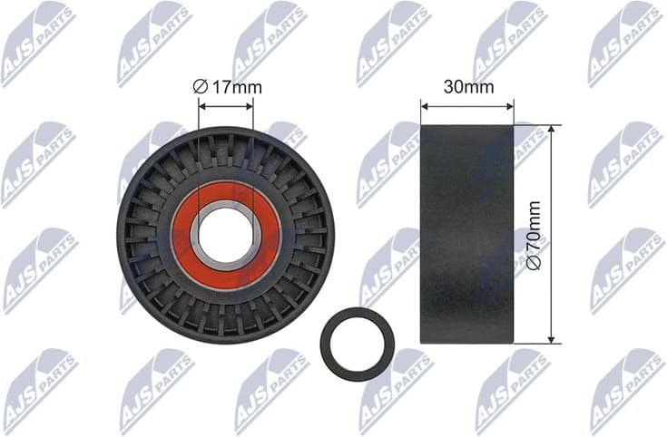 Tensioner Pulley, V-ribbed belt RNK-BM-069