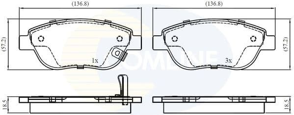 Brake pads front CBP31038 - image 2