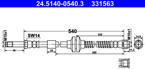 Brake Hose 24.5140-0540.3