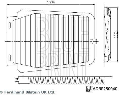 Air Filter, traction battery casing ADBP250040