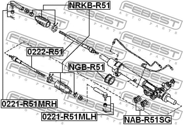 Mounting, steering gear NAB-R51SG - image 2