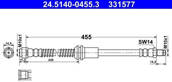 Brake Hose 24.5140-0455.3