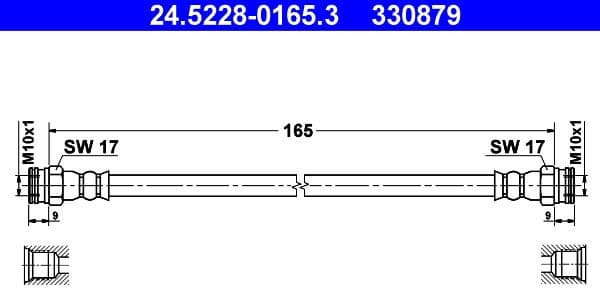 Brake Hose 24.5228-0165.3