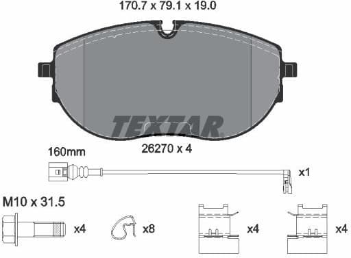 Brake Pad Set, disc brake Q+ 2627001