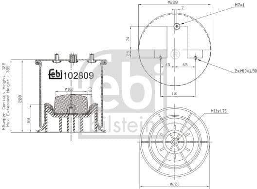 Bellow, air suspension 102809