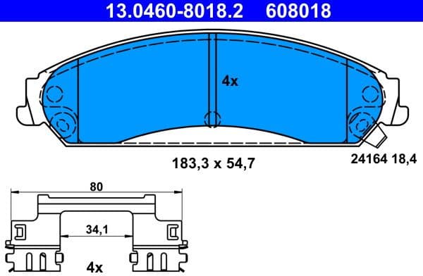 Brake Pad Set, disc brake 13.0460-8018.2