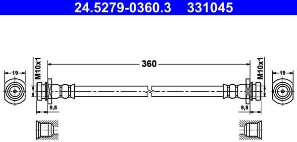 Brake Hose 24.5279-0360.3