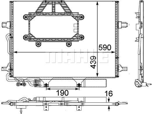 Condenser, air conditioning BEHR *** PREMIUM LINE *** AC 453 000P