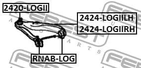 Control/Trailing Arm, wheel suspension 2424-LOGIIRH