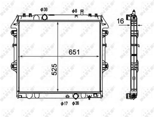 Radiator, engine cooling 58491