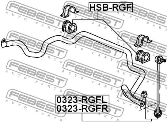 Link/Coupling Rod, stabiliser bar 0323-RGFL - image 2