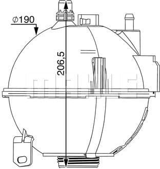 Expansion Tank, coolant BEHR CRT 210 000S