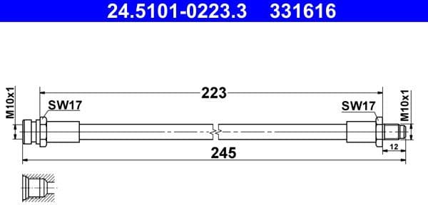 Brake Hose 24.5101-0223.3