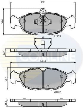 Brake pads front CBP0134 - image 2