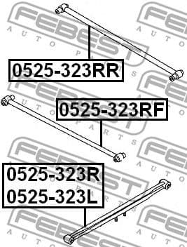 Control/Trailing Arm, wheel suspension 0525-323RR