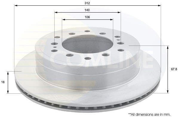 Brake Disc COATED ADC2514V - image 2