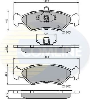 Brake Pad Set, disc brake CBP0876 - image 2