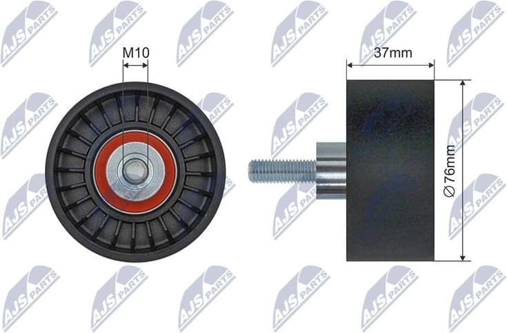 Tensioner Pulley, V-ribbed belt RNK-FR-061