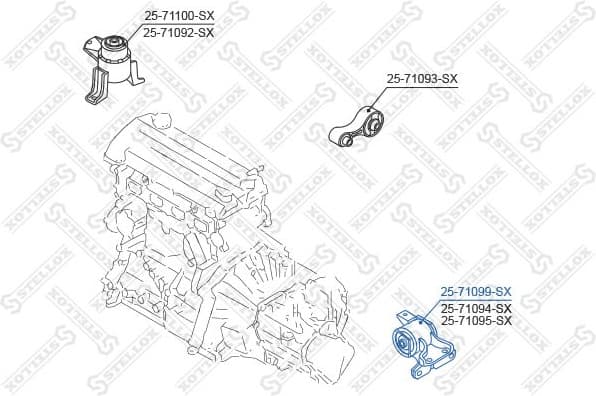 Mounting, engine 25-71099-SX - image 2