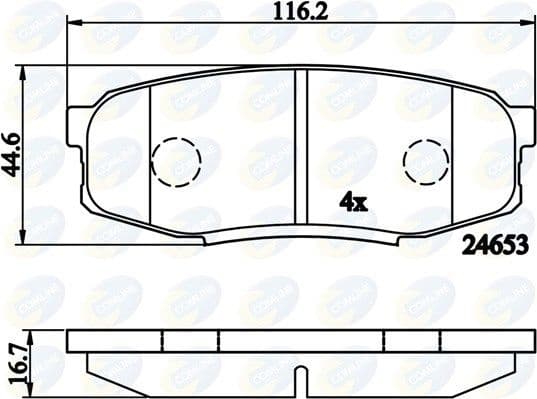 Brake Pad Set, disc brake CBP02124 - image 2