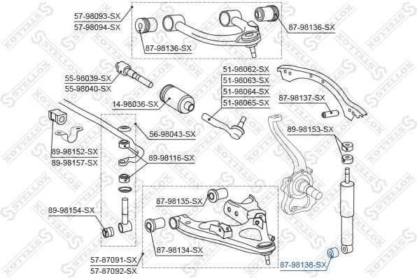 Bush, shock absorber 87-98138-SX - image 2