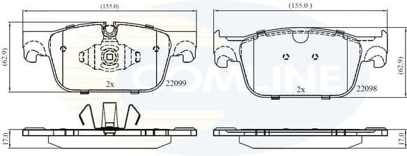 Brake pads front CBP02374 - image 2