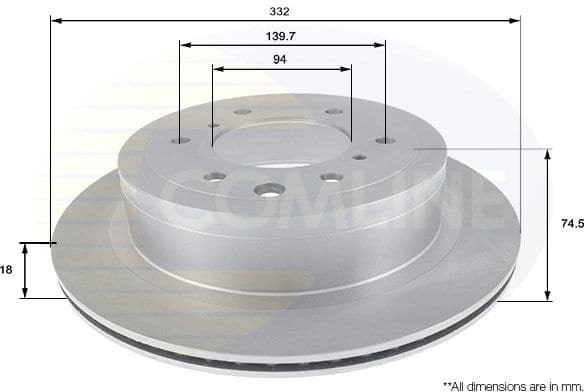 Brake Disc COATED ADC0380V - image 2