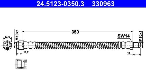 Brake Hose 24.5123-0350.3