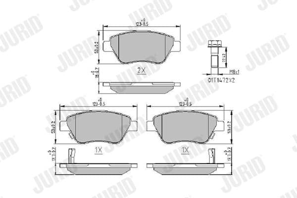 Brake Pad Set, disc brake 573652J