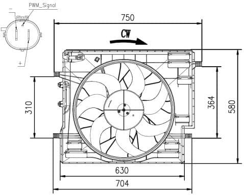 Fan, engine cooling 47967