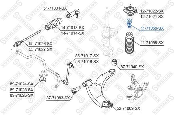 Rubber Buffer, suspension 11-71059-SX - image 2