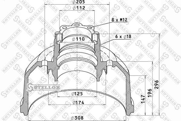 Brake Drum 85-00065-SX