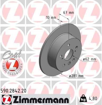 Brake Disc COAT Z 590.2842.20
