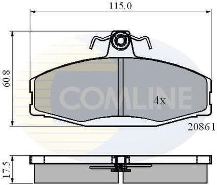 Brake Pad Set, disc brake CBP0928 - image 2