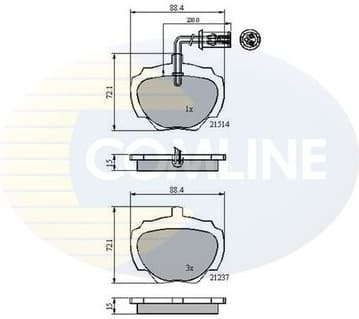 Brake Pad Set, disc brake CBP1224 - image 2