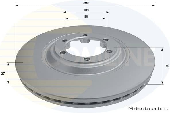 Brake disc, 1pcs FRONT ADC2821V - image 2