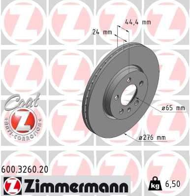 Brake Disc COAT Z 600.3260.20