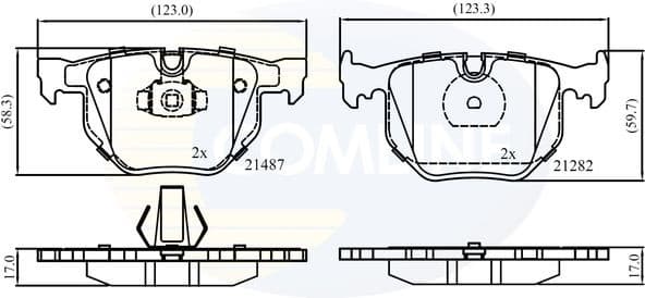 Brake Pad Set, disc brake CBP01205 - image 2