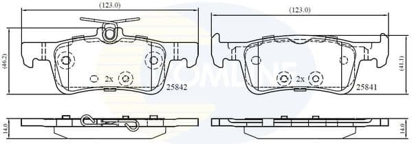 Brake Pad Set, disc brake CBP02369 - image 2