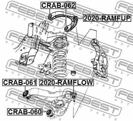 Mounting, control/trailing arm CRAB-061 - image 2