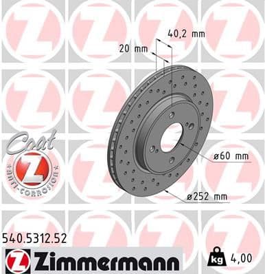 Brake Disc SPORT BRAKE DISC Z 540.5312.52