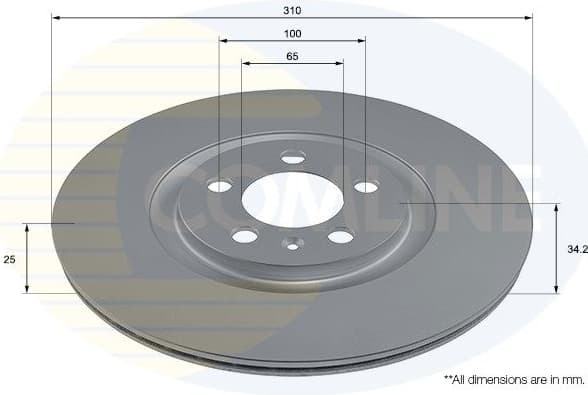 Brake Disc COATED ADC2887V - image 2