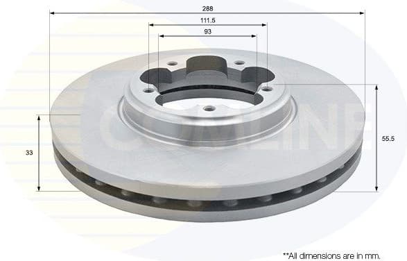Brake disc, 1pcs FRONT ADC1250V - image 2
