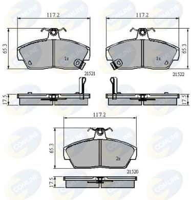 Brake Pad Set, disc brake CBP3262 - image 2