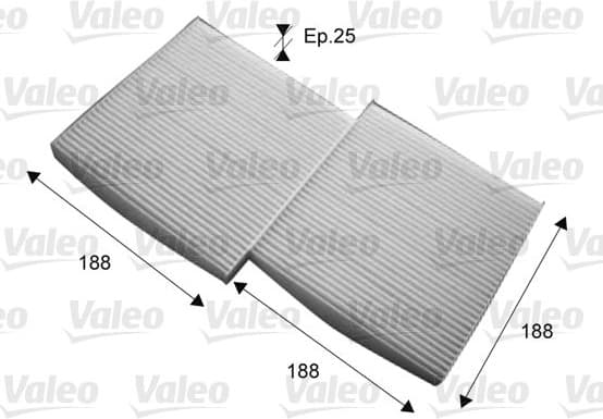 Filter, cabin air VALEO ESSENTIAL 715714