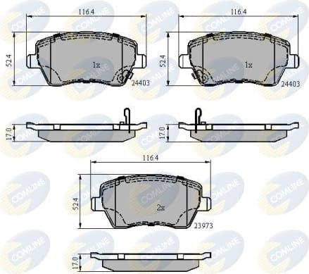 Brake Pad Set, disc brake CBP3984