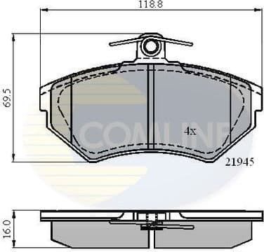 Brake Pad Set, disc brake CBP0989 - image 2