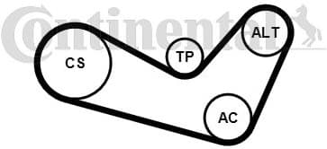 V-ribbed Belt Set 6PK1080K1